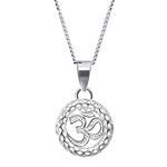 Parnika (Formerly MJ 925 Pure 92.5 Sterling Silver Divine Pendant for Boys Girls, Men & Women | God Dollar Locket | Gift For Her n Him | (Om)