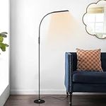 HIYAA LED Floor Lamp, Reading Standing Lamps with Touch Control for Living Room, Bedroom, Dimmable Standing Lamp with 5 Color Temperature & 5 Brightness Levels, Gooseneck Height Adjustable, Black