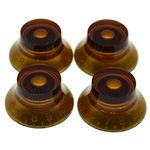 Dopro 4pcs USA(Imperial) LP Guitar Bell Knobs 24 Fine Splines Top Hat Knobs for USA Les Paul with CTS Pots Amber