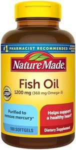 Nature Made Fish Oil Omega-3, 1200mg, 100 Softgels