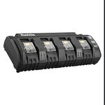 Makita DC18SF 18V Lithium-Ion Rapid Optimum 4-Port Charger, 1-Pack,Black