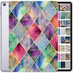 DuraSafe Cases for iPad Mini 3rd Mini 2nd Mini 1st 7.9 A1599 A1600 A1489 A1490 A1491 A1432 A1454 A1455 MGNV2HN/A MGNR2HN/A MD528HN/A Printed Slim Hard Shell Protective Stand Cover - Diamond Grid