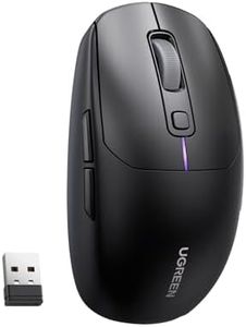 UGREEN Wireless Gaming Mouse, 2.4G Ergonomic Optical Mouse, 5 Adjustment Levels 5000 DPI, 5 Programmable Buttons Lightweight Rechargeable Bluetooth Mouse for Laptop, PC, Computer, Chromebook, Notebook