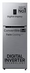 Samsung 301 L, 3 Star, Convertible 5-in-1 Digital Inverter with Display Frost Free Double Door Refrigerator (RT34C4523S9/HL, Silver, Refined Inox, 2024 Model)