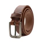 Deneau London Genuine Leather Belt for Women, Handmade for Jeans and Casual Wear, Luxury Gift Box, Fashionable Vintage (Dark Tan, Medium)