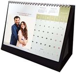 Photojaanic Personalized 2022 Desk Calendar |6”x 8" Portrait| 12 Photos | Highlight Special Days by Inserting Photo & Text into The Date Box | for Family|Friends|Travel Memories