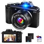 Optical Zoom Digital Camera,Nolansend 4K 48MP Vlogging Optical Zoom Camera with 32G Memory Card 10X Optical Zoom,Powerful Cameras for Photography with 2 Batteries for Teens,Kids,Beginners