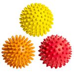 Octorox 3 Spiky Massage Balls For Plantar Fasciitis,Deep Tissue,Back,Foot Massage. Spiky Massage Roller,Exercise,Stress Relief,Trigger Roller Ball For Feet,Back,Neck Muscles,Plantar Treatment