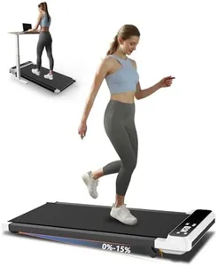 JURITS Walking Pad 2 in 1 for Walking and Jogging, Under Desk Treadmill for Home Office with Remote Control, Portable Walking Pad Treadmill Under Desk, Desk Treadmill in LED Display