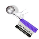Restaurantware 0.8 Ounce Portion Scoop, 1 Trigger Release Stainless Steel Cookie Scoop - with Orchid Handle, Stainless Steel Disher, for Portion Control, Cookie Dough, Cupcake Batter, Or Ice Cream