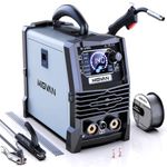 MIGVAN 140A MIG Welder 220V, Gasless Welder Machine, Flux Cored MIG/Lift TIG/Stick ARC 3 in 1 Welders Synergic Control with One-Click Wire Feeding, IGBT DC Inverter with LED Display