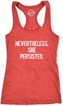 Womens Nevertheless She Persisted Funny Political Congress Senate Fitness Tank Top Funny Racerback Tank Funny Political Tank Top Novelty Tank Tops for Red 3XL