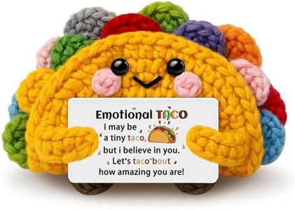 Zetckzilv Inspirational Encouragement Birthday Gifts for Women Men Coworkers Friends BFF Positive Crochet Handmade Taco Emotional Cheer up Support Gifts for Birthday Christmas Thanksgiving