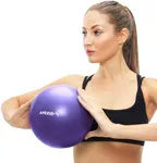 APEXUP Pilates Ball, 9 Inch Small Exercise Ball, Mini Core Ball Yoga Ball for Pilates, Stability, Workout, Core Training, Fitness, Barre, Physical Therapy, Balance (Purple)