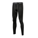 HYCOPROT Men's Compression Pants Athletic Tight,Leggings Base Layer Bottoms for Running Workout Sports Yoga Basketball (XL, Black/Grey)