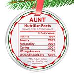 Christmas Ornament Gifts for Aunt- Funny Aunt Gifts from Niece Nephew- Christmas Decor Auntie Gifts