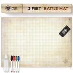 Battle Grid Game Mat - 24" x 36" - Table Top Role Playing Map - DnD Role Play - RPG Dungeons and Dragons Maps Tiles - Reusable Miniature Figure Board Games - Tabletop Gaming Mats (Distressed Terrain)