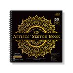 Zen Sangam Express your Mind 150 GSM Ultra Smooth Surface Square Spiral Sketchpad Drawing Notebook - Wiro Sketchbook (Size- 15cmx15cm)- 100 Pages