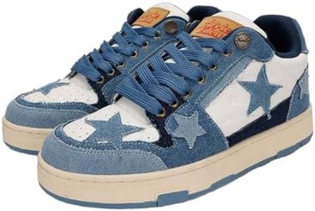 Aelfric Eden Sneakers Starry Climb Stars Casual All-Match Denim Skate Shoes Lace-up Sneaker