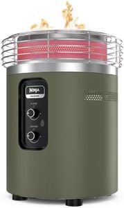 Ninja Fireside360 Outdoor Heater & Fire Pit | 3 Modes: Flame Only, Heat Only, Flame & Heat | Portable for Patio, Deck, Camping, Easy Control Smokeless Flames | Push to Start Ignition | Moss | OF101GN1