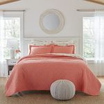 Laura Ashley Full/Queen Coral Quilt Set