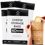 Formaticum Cheese Storage Bags, Keep Charcuterie Fresh, Wax Paper Bags, 60 Count