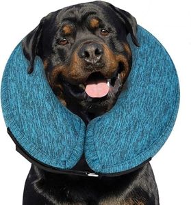 MIDOG Pet Inflatable Collar for After Surgery,Soft Protective Recovery Collar Cone for Dogs and Cats to Prevent Pets from Touching Stitches, Wounds and Rashes (X-Large(Neck:18"-24"), Blue)