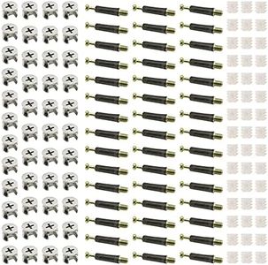 45 Sets 3-in-1 Furniture Connecting Kit, Furniture Connecting Fittings with Dowel, Nuts and Cam Screws