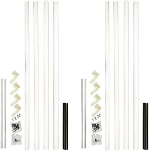Generic Heath Telescoping Martin House & Gourds Poles, White, 2 Pack