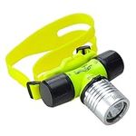 Lychee Underwater Diving Headlamp,5W 300Lumens LED Diving Swimming Headlamp Headlight Waterproof Flashlight Torch Diver Diving Flashlight for Diving Sports,Hiking,Camping,Night Fishing,Repairment