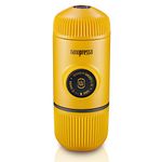 WACACO Nanopresso Portable Espresso Maker, Upgrade Version of Minipresso, 18 Bar Pressure, Yellow Patrol Edition, Extra Small Travel Coffee Maker, Manually Operated. Fit for Tiny Kitchen and Office