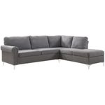 ACME Furniture 52755 Melvyn Sectional Sofa, Gray Fabric