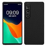 kalibri Aramid Fiber Case Compatible with Sony Xperia 1 VI - Case Super Slim Strong Protective Phone Cover - Black Matte