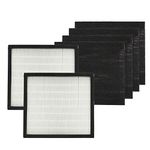 PUREBURG Complete Replacement Filter Kit - 2 HEPA Filters & 4 Carbon Pre-Filters Compatible with Oreck WK01234QPC Fits Airvantage WK10002QPC / Airvantage Plus Pet WK10052QPC Air Purifiers