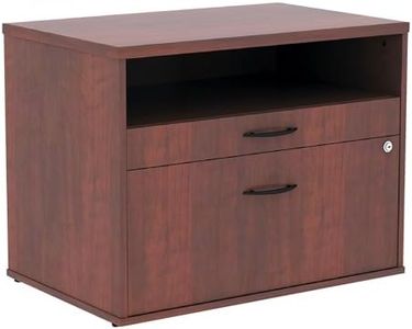 Alera ALELS583020MC Open Office Desk Series 29.5 in. x19.13 in. x 22.88 in. 2-Drawer 1 Shelf Pencil/File Legal/Letter Low File Cabinet Credenza - Cherry