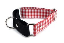 Dog-O-Bow Red Gingham Martingale Collar (Medium)