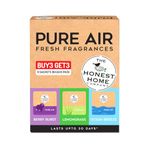 Pure Air by The Honest Home Company | Powerful Gel - Based Air Freshener | Odour Control | Lasts Upto 30 Days | Assorted Pack of 6 (60g)