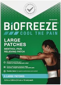 Biofreeze Pain Relief Patches, Knee & Lower Back Pain Relief Patch, Sore Muscle Relief, Neck Pain Relief, Shoulder Pain Relief, Pharmacist Recommended, FSA Eligible, 5 Biofreeze Menthol Patches