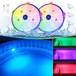 DeeprBetter Rechargeable Floating Pool Lights, Color Changing Submersible LED Pool Lights,Underwater Waterproof Floating Lights for Pool,Hot Tub,Bathtub,Spa Lights with Built-in Magnet|Suction Cups