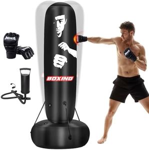 Punching Bag for Adults, 71" Punching Bag with Stand and Fixed Rope, Standing Boxing Bag with Gloves and Pump, Boxing Equipment for Men and Women Training MMA Muay Thai Fitness