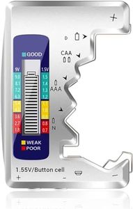 Bestgle Universal Digital Battery Tester and Capacity Detector LCD Display Battery Checker for Various Battery Types Including AA, AAA, C, D, N, 9V, and 1.5V Button Cells