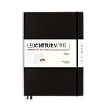 LEUCHTTURM1917 - Weekly Planner & Notebook 2024 with extra booklet, Hardcover, Master (A4+), Black (Jan 1 - Dec 31, 2024)