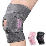 Knee Support Brace for Men Women, Adjustable Patella Tendon Knee Straps for Joint Pain Relief, Extra Large Runners Knee Supports Bandage for Injury Recovery, Fitness, Work Out, Gym, Hiking, Sports