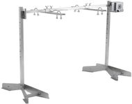 Garvee Heavy-Duty Rotisserie Grill Kit, BBQ Pig & Lamb Roaster with Dual 52W, Stainless Steel Motors Outdoor Height-Adjustable Spit Rotisserie Set, 132LB Capacity, 46 * 21.2 * 35.5"