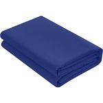 byrewood Royal Blue King Size Flat Bed Sheet - 100% Poly Cotton Bed Sheet - Soft, Breathable, Wrinkle Free, Non Iron Percale - Kingsize Bed Cotton Flat Sheet