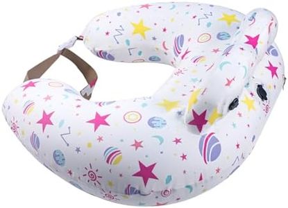 Portabuddy Inflatable Travel Nursing Pillow for Breastfeeding Breast Feeding Pillow for Mom & Baby Support, Removable Pure Cotton Cover, Adjustable Waist Strap, Newborn Essentials Must Haves