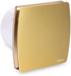 STERR Bathroom Extractor Fan 150 mm With Non-Return Valve - Quiet Bathroom Fan - Gold und Modern Wall Ventilator For Bathroom - Effective Moisture Reduction