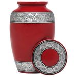 Eternal Harmony Cremation Urn for Human Ashes - Handcrafted Large Adult Urn with Velvet Bag, Elegant Red Funeral Urn for Memorial Services, Urns for Human Ashes, Cremation Urns for Adults