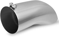 AUTOSAVER88 5 Inch Inlet Exhaust Tip, 5" Inlet 5" Outlet 15" Overall Length Stainless Steel Exhaust Tips Chrome Polished Tailpipe