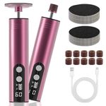 Electric Foot File Hard Skin Remover, 2 in 1 Electric Foot Callus Remover & Nail Grinder, Pedicure Tool Foot Sander for Dry Dead Skin Cracked Heels Calluses, 9 Speed Adjustable, 2000mAh Rechargeable